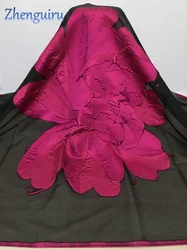Damask African Lace Fabric 2025 High Quality Nigerian French Jacquard Brocade Fabric Organza Lace For Women Party Dresses A3829