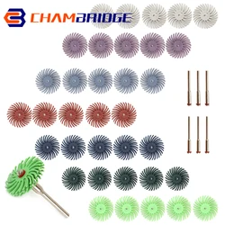 1inch Radial Bristle Disc Kit Abrasive Brush 1/8inch 3/2.35mm Shank Detail Polishing Wheel For Dremel Rotary Tool Accessories