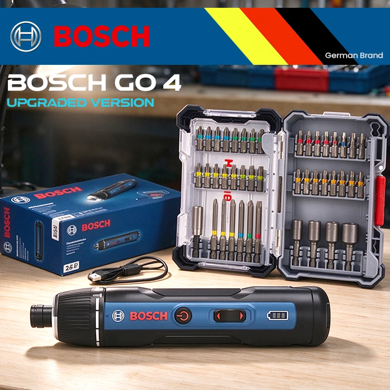 Bosch Go 4 (GSD4V-5) 4V Lithium-ion Cordless Screwdriver Rechargeable Type-C Household Maintenance Repair