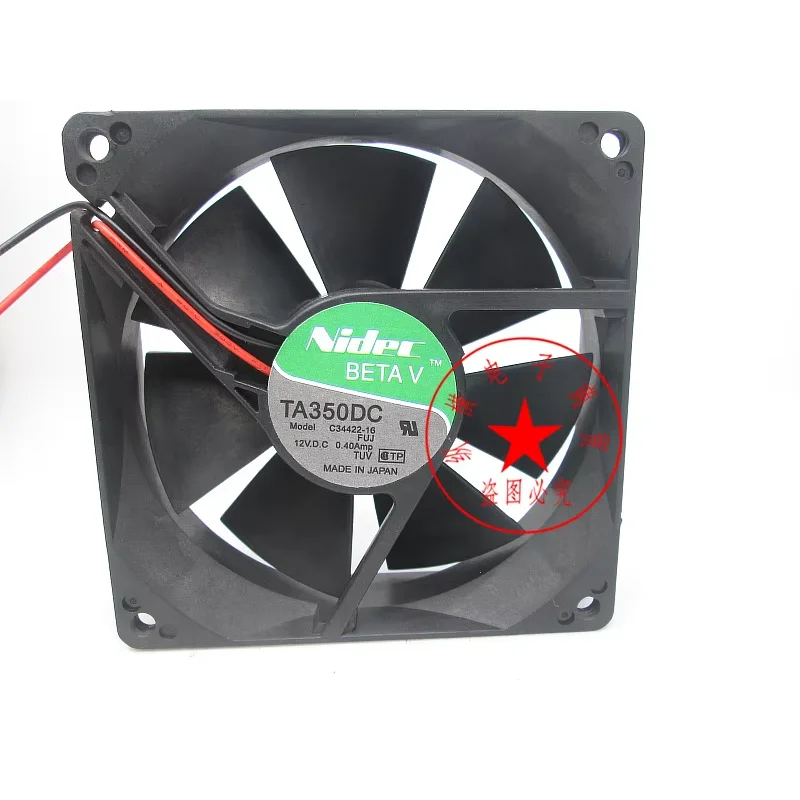 

Nidec C34422-16 DC 12 В 0,4 А 90x90x25 мм 2-проводной охлаждающий вентилятор для сервера
