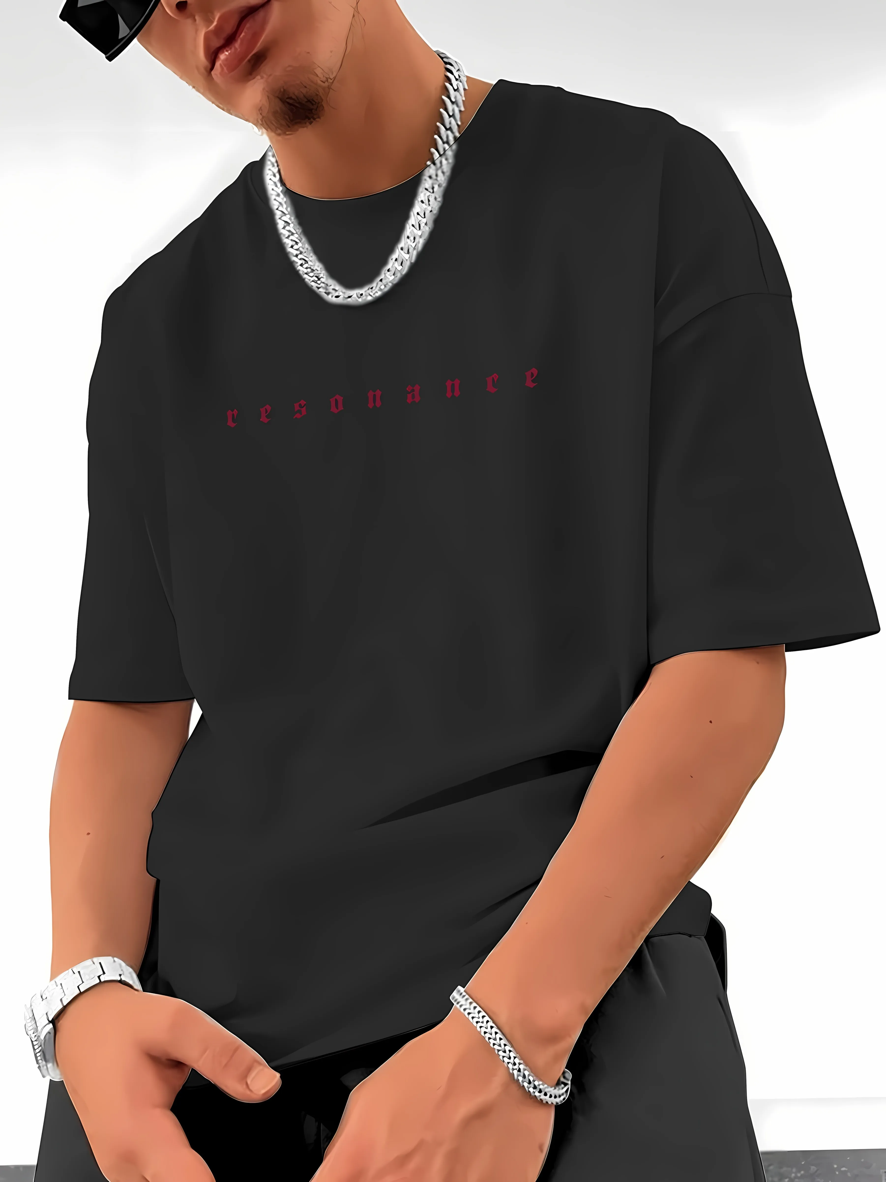 

The new men's T-shirt for the summer of 2025 features a casual fashionable and simple 3D pattern print for comfort