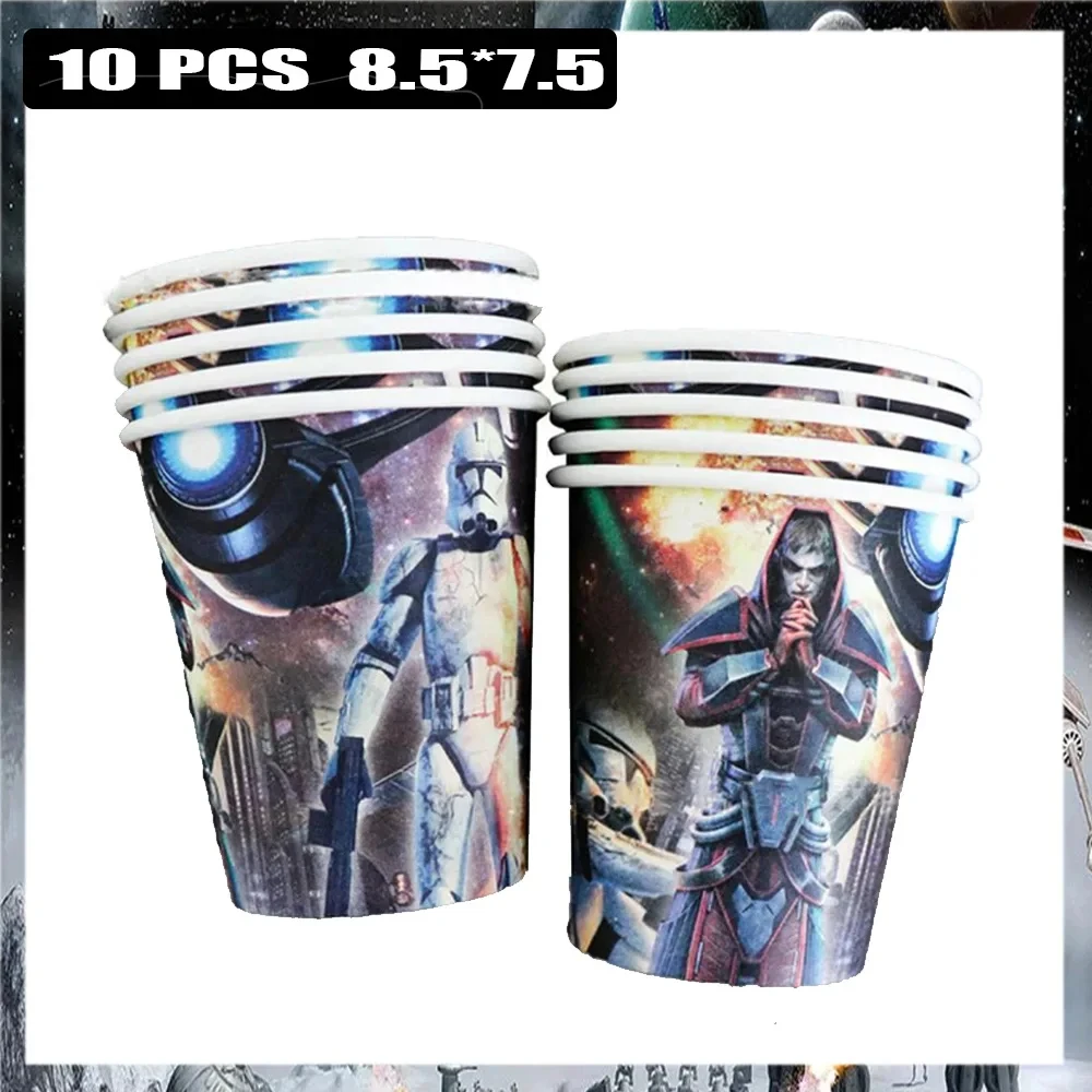 Star Wars Verjaardagsfeestje Thema Benodigdheden Wegwerp Cup Bord Servet Tafelkleed 3d Ballon Kid Verjaardag Decor Baby Shower Cadeau