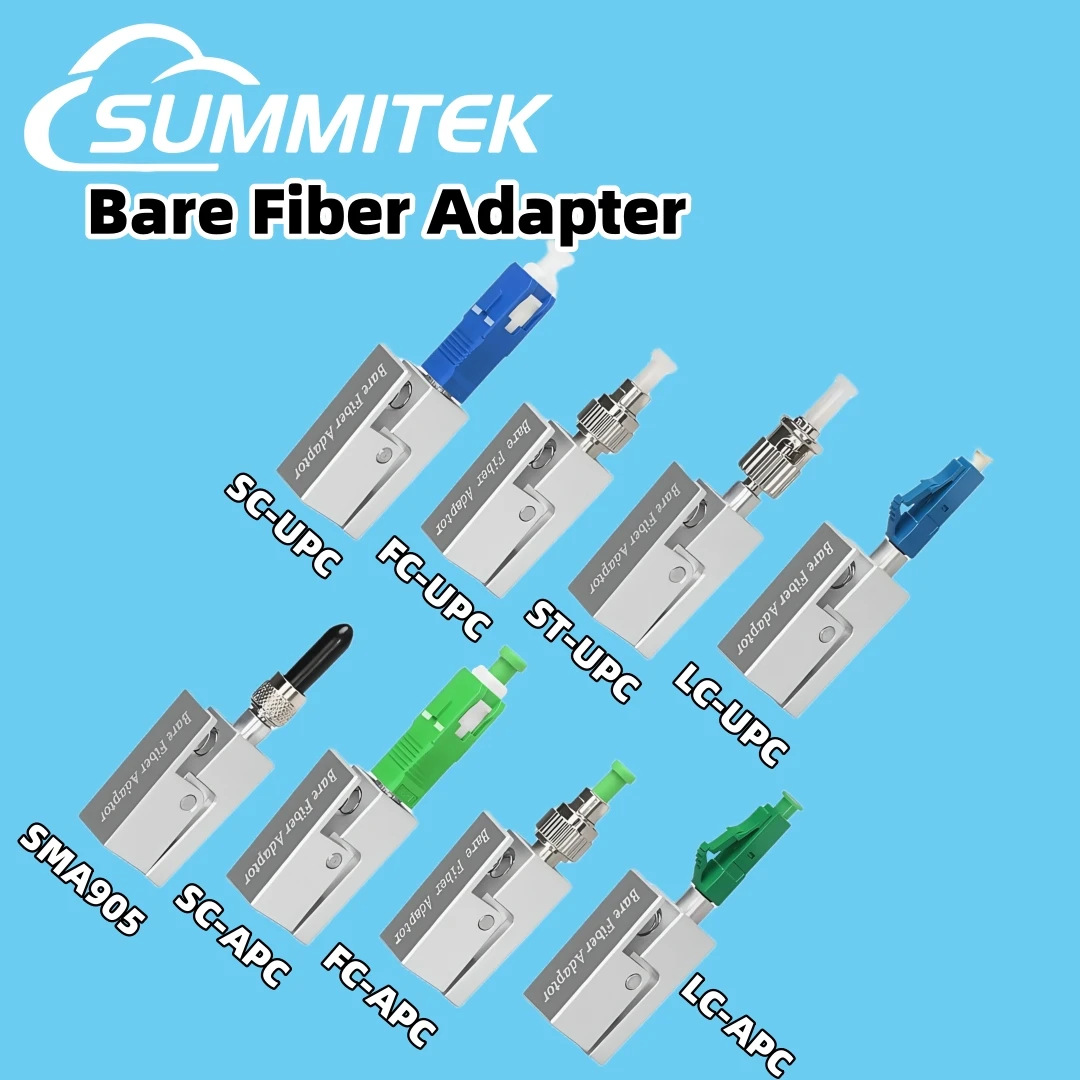 

SUMMITEK New Optic Fiber Connector FC SC ST LC Square Bare Adapter Flange Temporary Succeeded OTDR Test Coupler