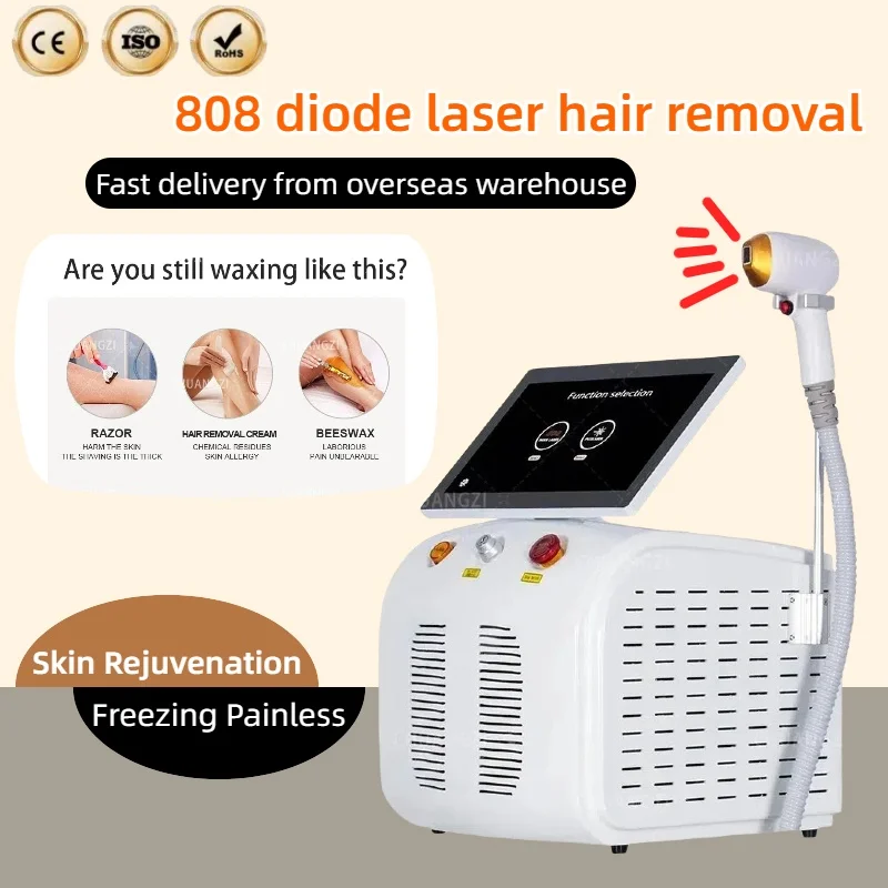 

Soprano 4500W Diode Laser Hair Removal 3 Wave 755 808 1064nm Painless Freezing Point Permanent Hair Removal Skin Rejuvenation