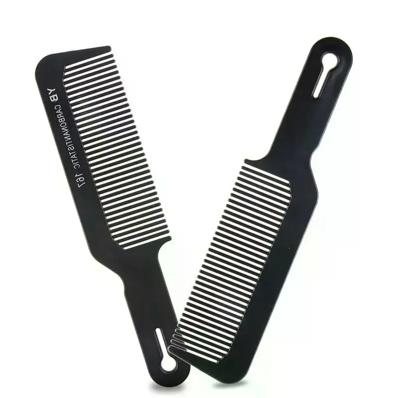 Teasing Hair Comb - Rounded Wavy Teeth Barber Comb, Flat Top Styling Comb, Hairdressing Tool Salon-Grade