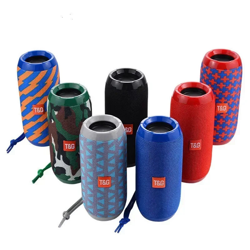 Bluetooth Speaker TG117 10W Outdoor Waterproof Portable Column Loudspeaker FM Radio Aux Input Power Wireless Music Player Box