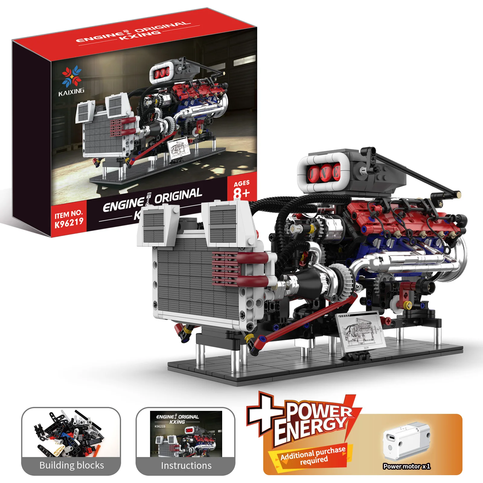 KAIXING Modello di Motore Mecc - Model Kit V8 Engine recensione e prezzo