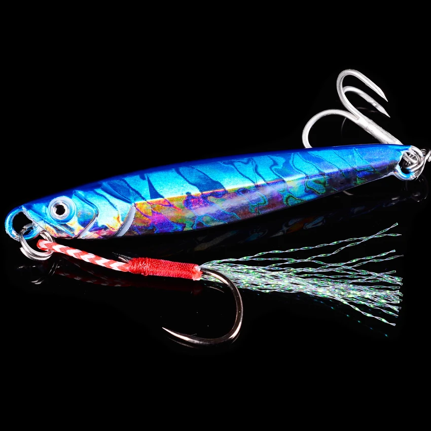 Ozean Boot Strand Meerwasser Angeln Drag Metall Jigging Köder 60g 80g Künstliche Köder für Spanische Makrele Bass Casting löffel Jigs – Detail 5