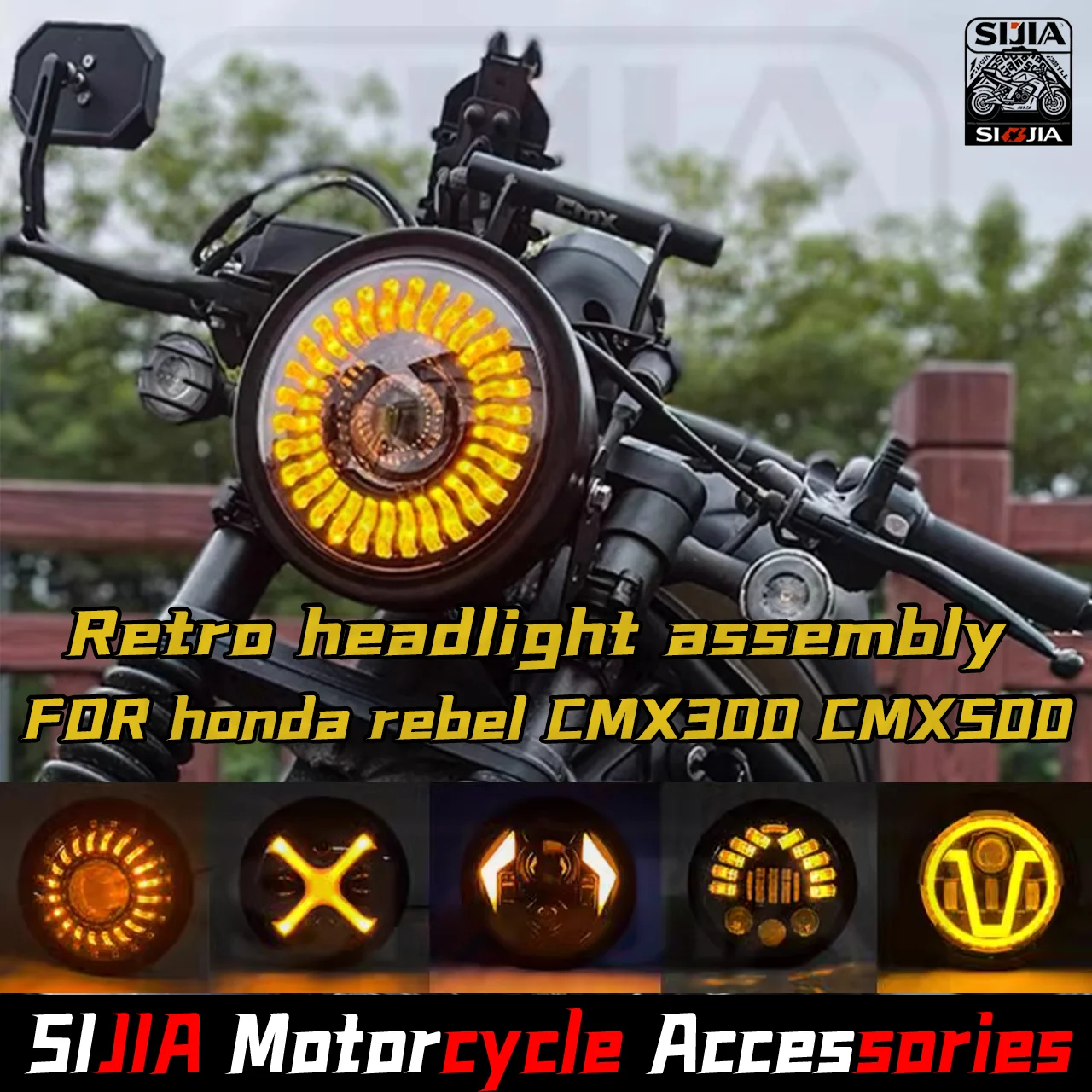 

Retro LED Headlight for Honda Rebel CMX300/CMX500 | IP68 Waterproof | Premium Aluminum Alloy | Durable & Impact-resistant