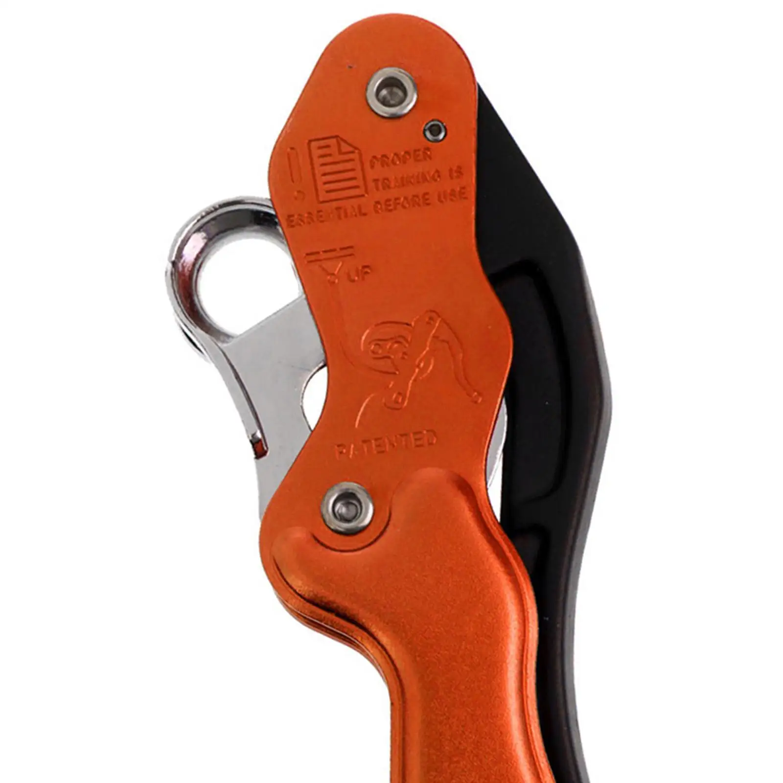 Mountaineering Equipment Self Braking Double Stop Descender Aluminum Alloy for Rope Work and Caving