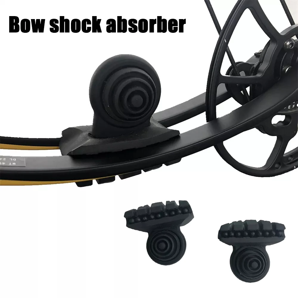 2Pcs Compound Bow Stabilizer Absorbing Rubber Archery Bow Vibration Limb Damper