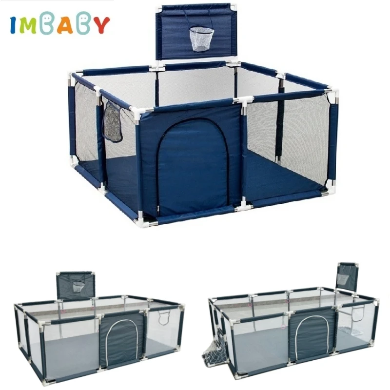 IMBABY-Basquete e Futebol Play Yard para Crianças, Vários Estilos, Bolas De Piscina Do Bebê, Cerca De Cama, Cercadinho Interior