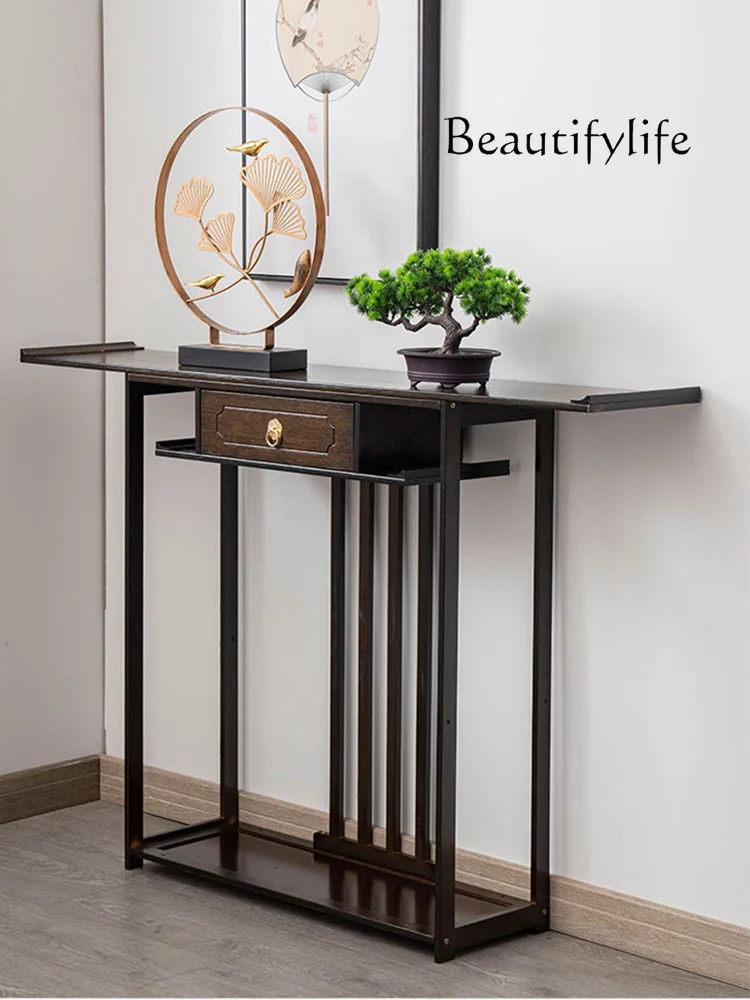 New Chinese-style entrance end view table narrow strip table designer high-end simple new model