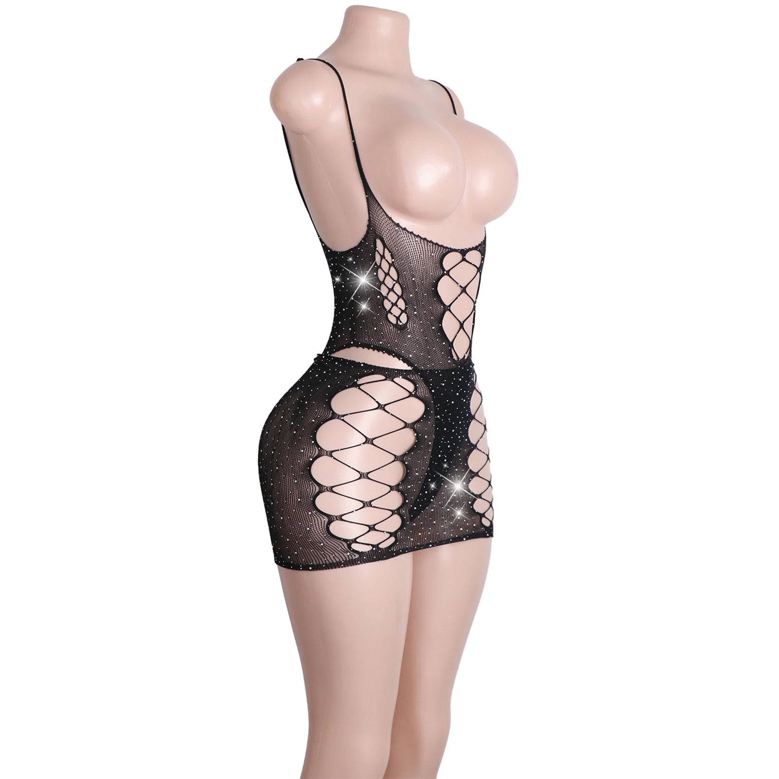 Ажурное нижнее белье со стразами, комбинезон-стринги, сексуальная одежда для взрослых и женщин, эротическая одежда для выступлений в ночном клубе, клубная одежда, комбинезон