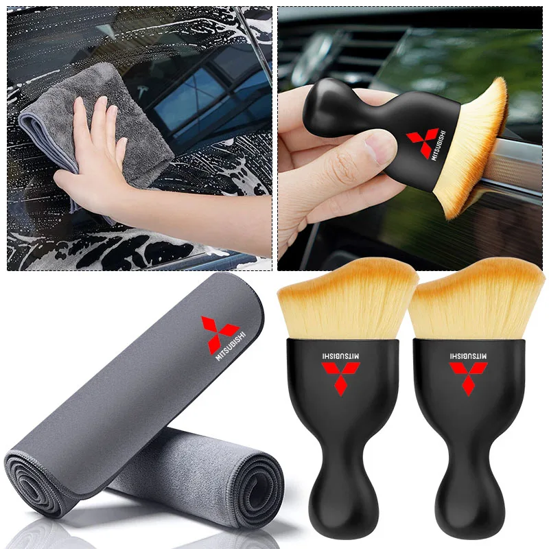 Car Wash Towel Microfiber Rag Cleaning Brush Tools For Mitsubishi Lancer Lancer ASX Outlander 2 3 Pajero Mirage exzos Pajero 4