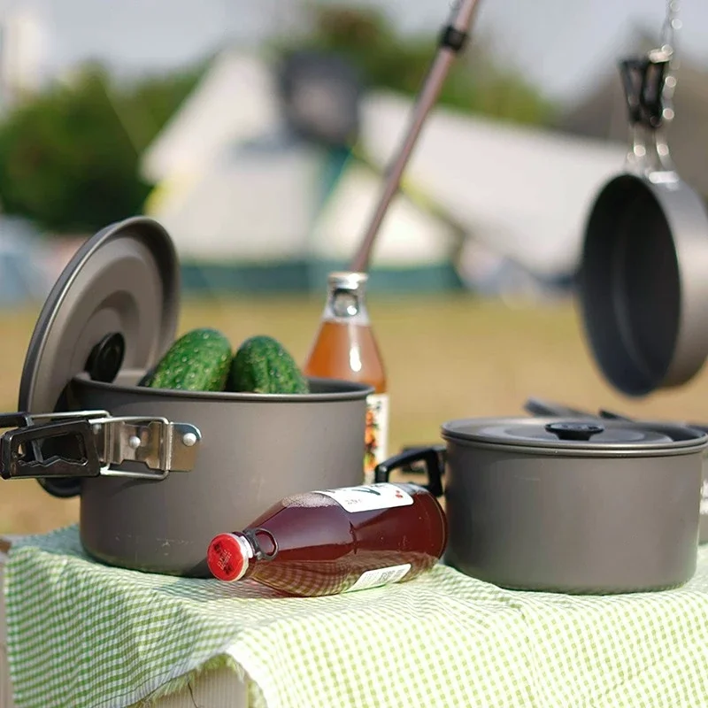 Outdoor Cookware Camping Set Camping Boiling Water Storage Folding Boiling Water Portable Pot