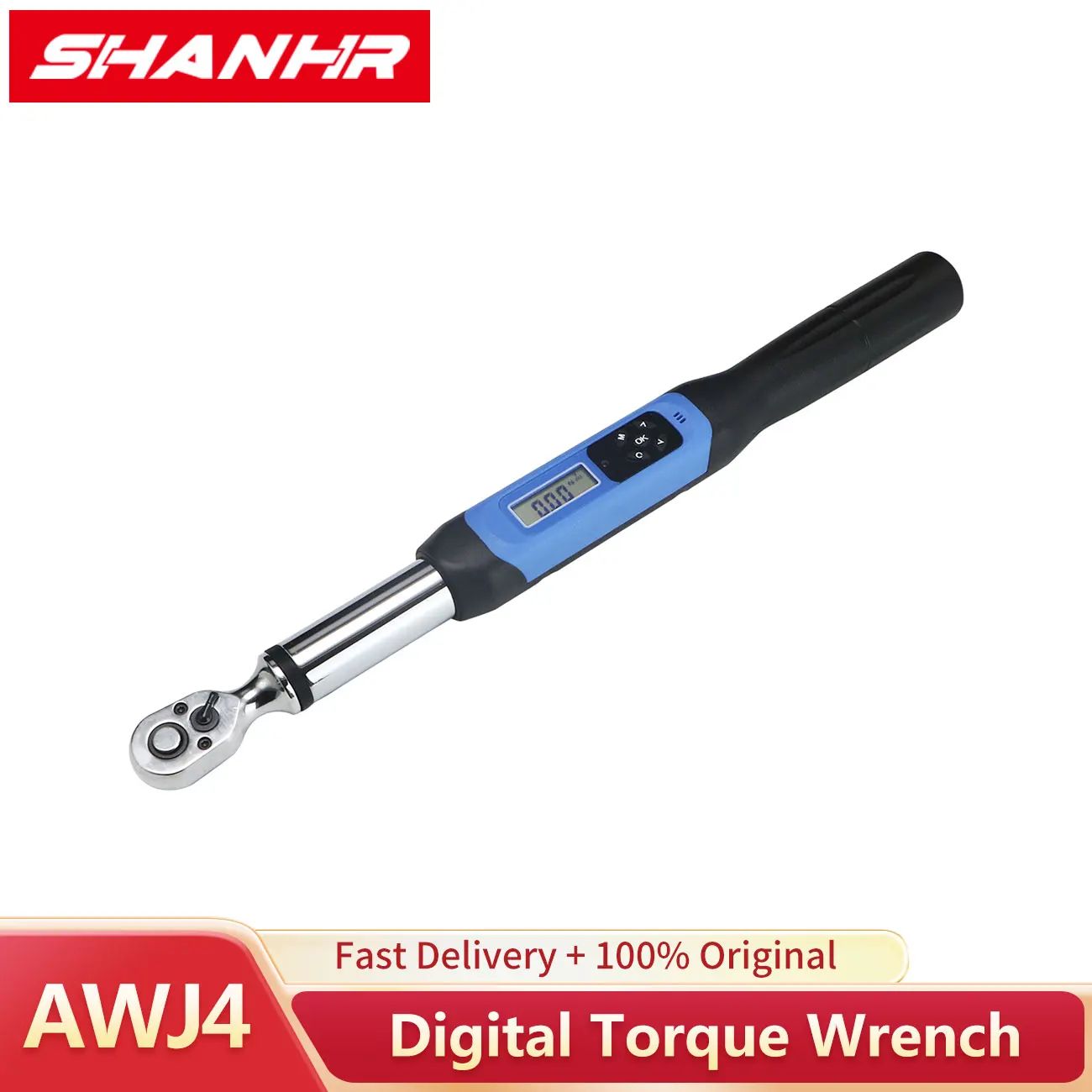 

SHANHR Shahe 1/2'' Large Screen Digital Torque Wrench Car Repairing Tool with Buzzer & LED Adjustable Preset Torque Wrench Tools