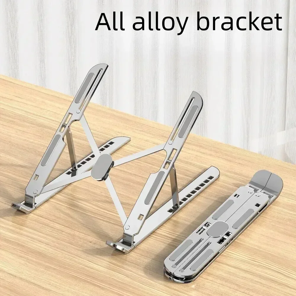 Foldable Desk Laptops Stand Metal Alloy Aluminum Notebook Adjustable Portable Laptop Holder Support for Ipad Tablet Macbook