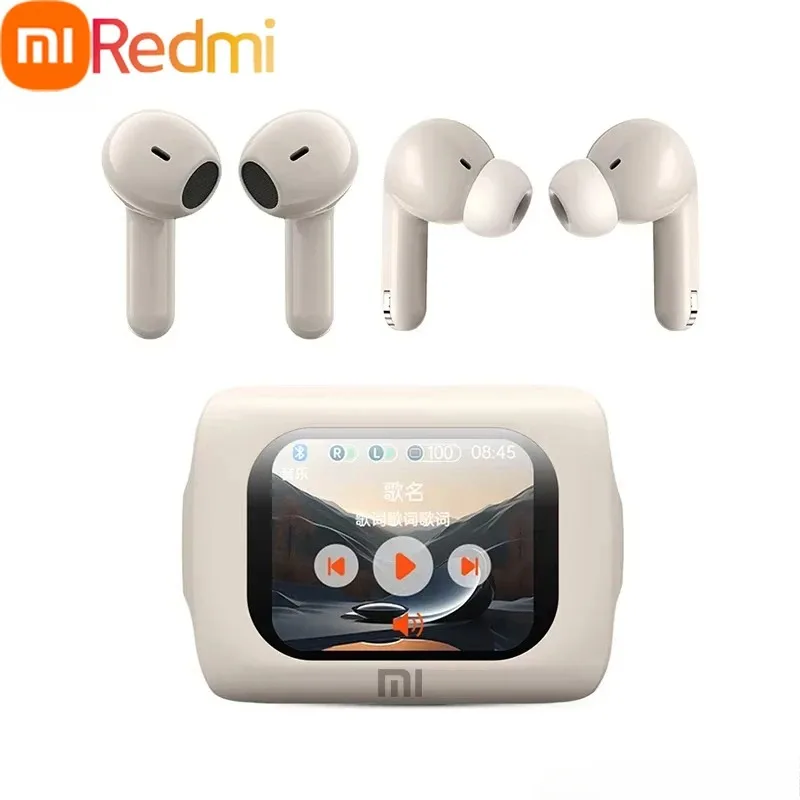 Xiaomi Redmi ANC+ENC Earphone Full-Color Touch Screen Noise Cancellation Wireless Bluetooth Dual Pair In-Ear Half-in Ear Earbuds