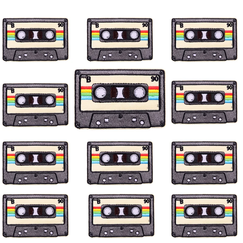 5PCS/lots Letter Applique Embroidery Patches DIY Colorful Stripe/Cartoon Iron On Patches On Clothes Sewing Stickers Badge