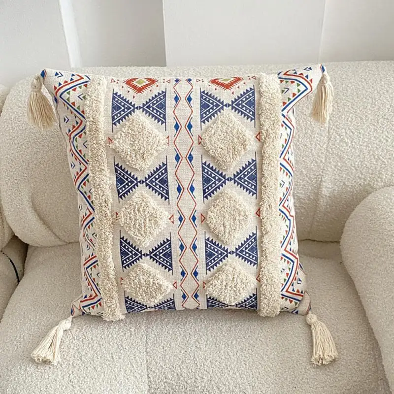 2 Stück Bohemian-Stil Ethno-Jacquard Kissenbezüge 45x45cm Sie können 2 Kissenbezüge auswählen oder sie zufällig erhalten. – Detail 13
