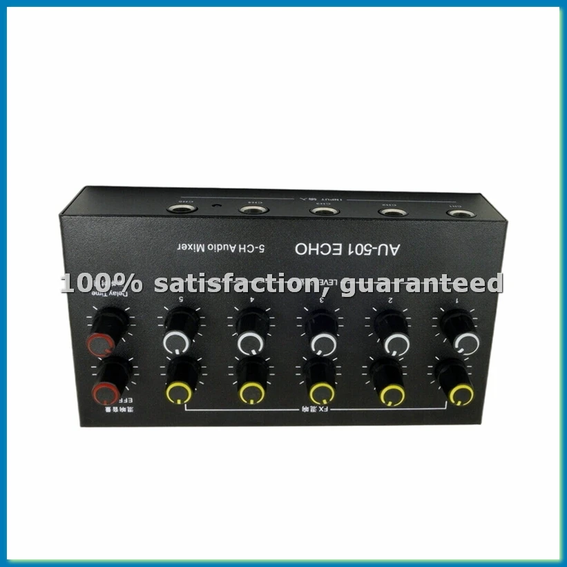 AU-501 5CH Microphone Expander 5 Channel 6.5mm Microphone Mixer Multi-Channel Input Expander Hub 5 in 1 Out Rechargeable-A51M
