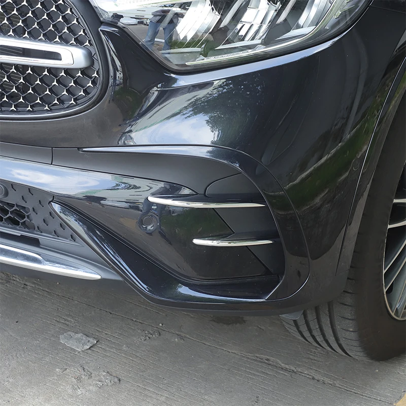For Mercedes Benz GLC X254 2023 2024 Car-styling ABS Carbon Fiber/Silver/Black Car Air intake grille Strips Trim Car Accessories