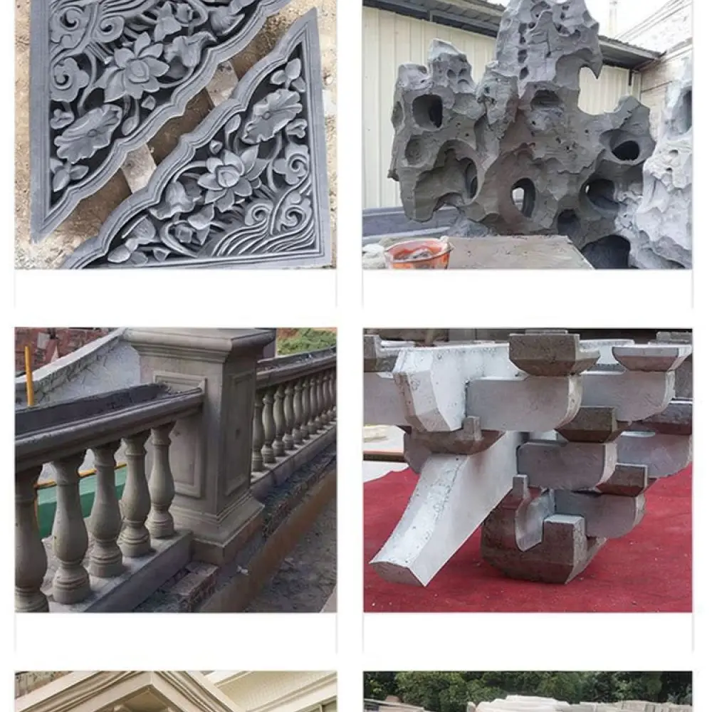 GRC Decorative Molding For For Yuexin Villa Exterior Wall Relief Roman Pillar Guardrail Window Frame Facade Architecture