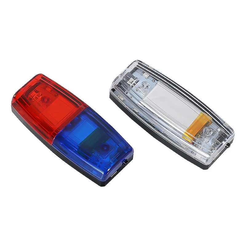 Red Blue LED Shoulder Warning Light Police Shoulder Clip Light Sanitation Worker Safety Patrol Alarm Flash Signal Strobe Lamp