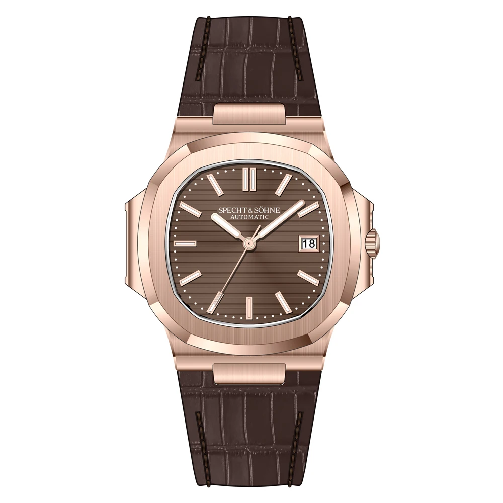 Specht & Sohne 2025 Nieuwe Klassieke Heren Horloges Luxe Automatisch Horloge Voor Mannen Roestvrij Staal Saffier 8215 Mechanisch Horloge