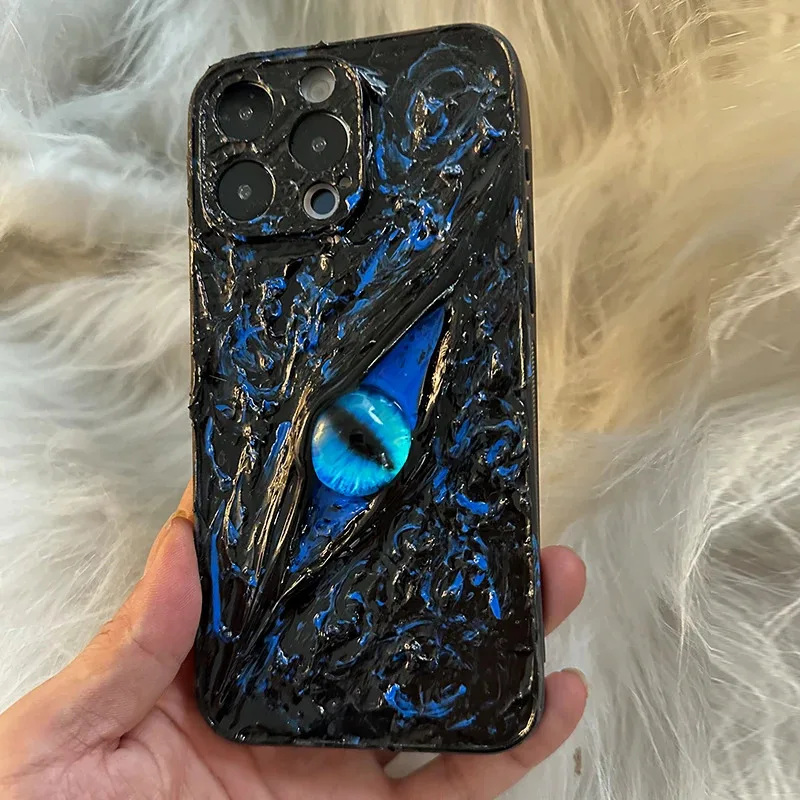 

Минималистичный чехол Dark Elf Eye, совместимый с iPhone 16 Pro, чехол для телефона iPhone 14 Pro Max, роскошный жесткий чехол 15 Pro, новинка 13, 16 Pro