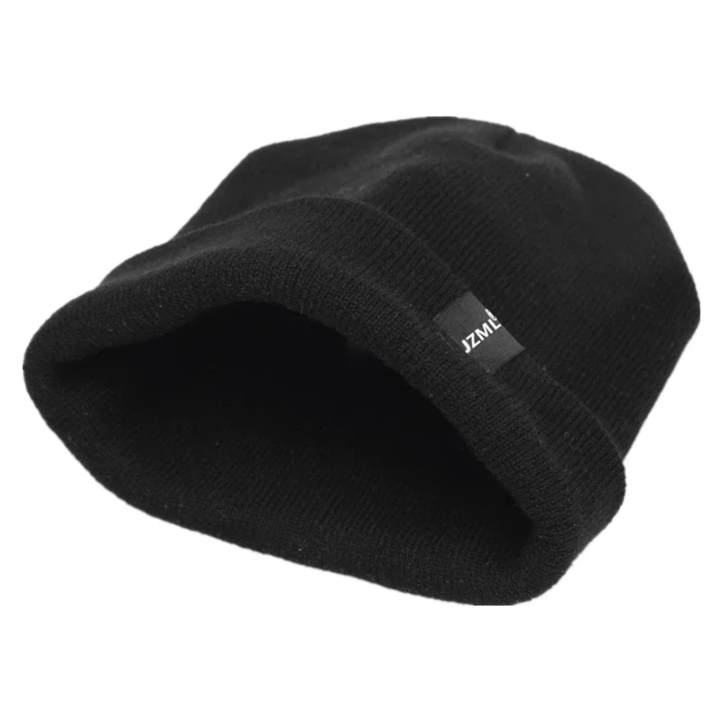 Шапка-бини унисекс с буквенным декором, повседневная разноцветная зимняя вязаная шапка, повседневная и уличная шапка-бини