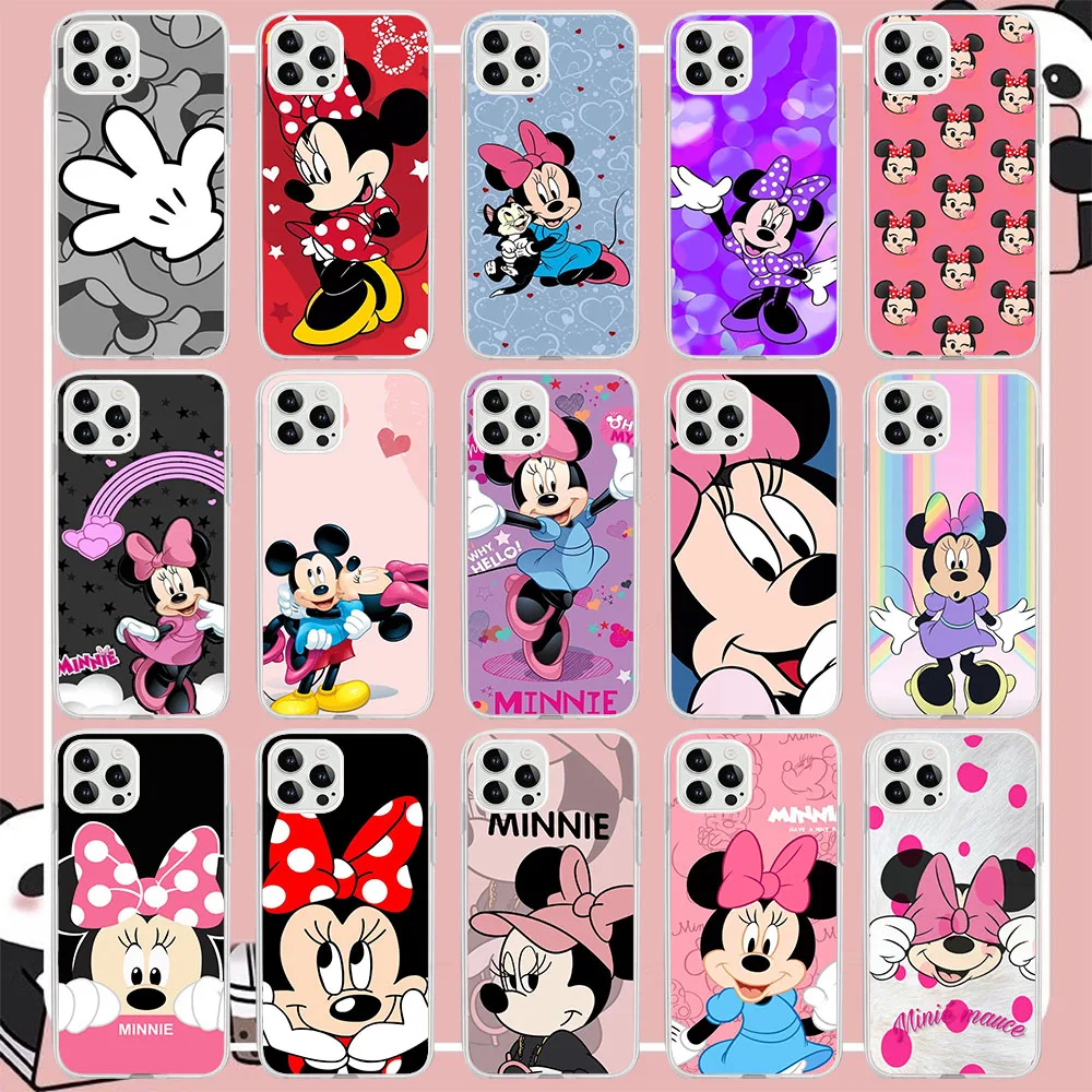 SK-20 Cute Minnie Silicone Case For Tecno POP 4 AIR 5 5P Camon 15 16 17 17P 18 18T 18P 18i 19 Premier Neo Pro