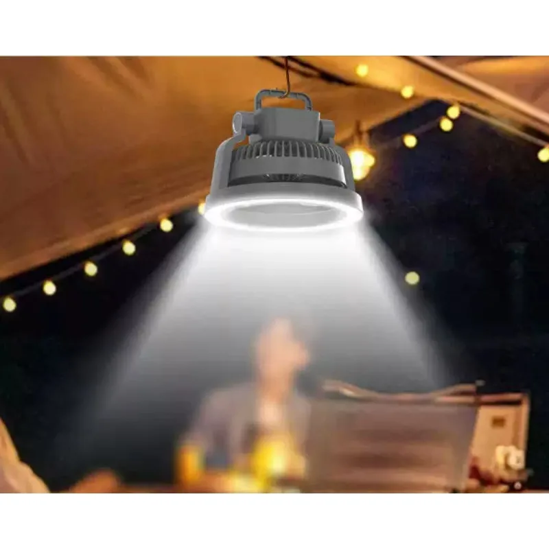 Multifunctional Outdoor Camping Fan Light Portable Integrated Lighting Fan for Tent Travel Night Outdoor Activity Use