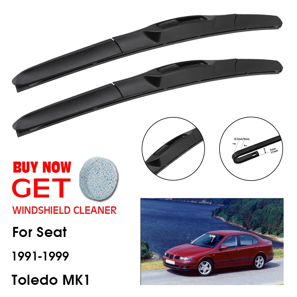 

Car Wiper Blade For Seat Toledo MK1 20"+20" 1991-1999 Front Window Washer Windscreen Windshield Wipers Blades Accessories