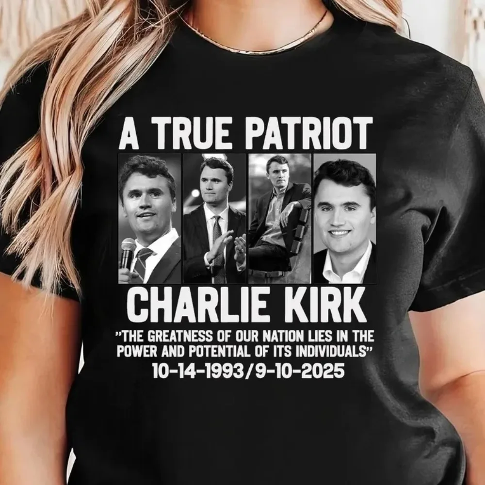 

Rest in Peace Charlie Shirt Charlie Kirk Memorial Sweatshirt A True Patriot Recollections Clothing Men Women Crewneck Cotton Tee