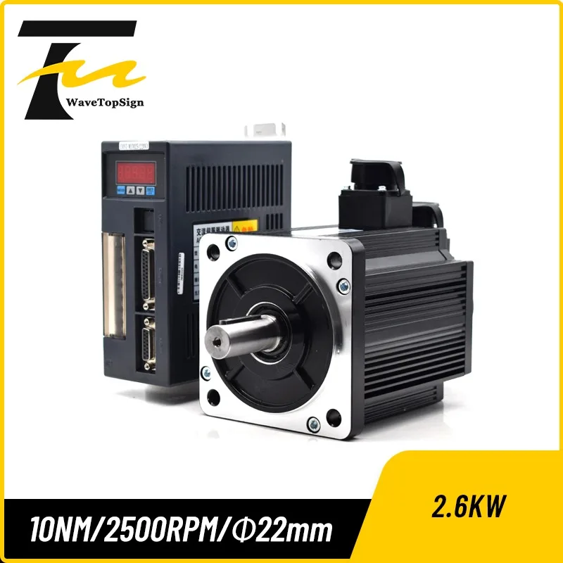 wavetopsign AC Incremental Servo Motor Kits 2.6kW 10N.m 2500RPM 220V ASD-130ST-M10025 AASD-30A