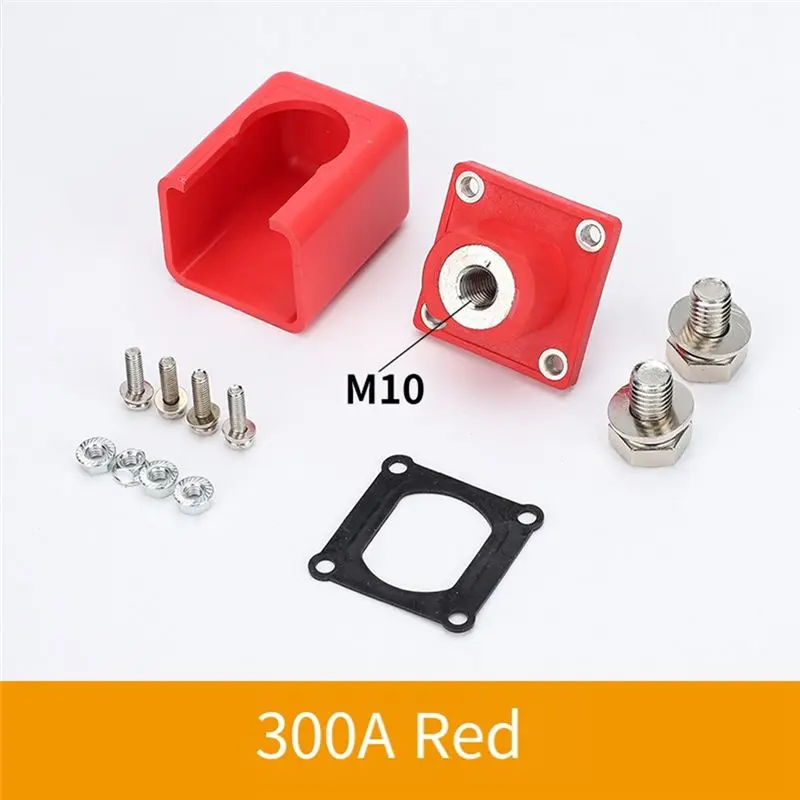 DT17 2-Pack 300A Copper Lithium Battery Terminal Connector Through-Wall for Energy Storage Terminal Block