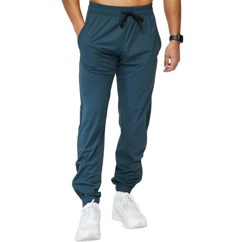 Wholesale Men Sports Running Pants Spandex  And Poyester Athletic Training Blank Jogging Gym Fitness Trousers Sweatspant 5590