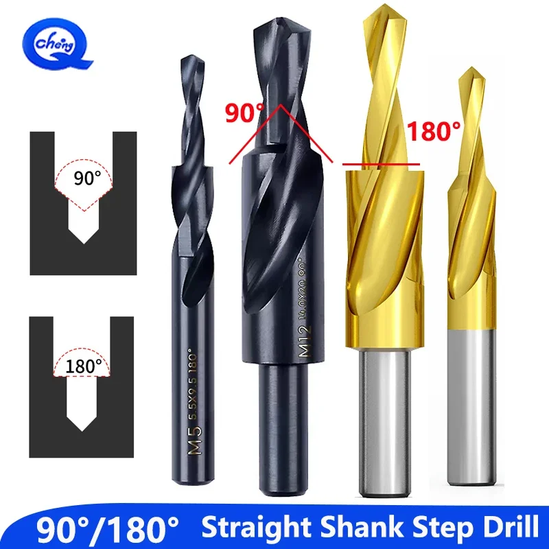 

Counterbore Twist Step Drill Dual Cutting Bit HSS for Metal 90 180 Degree M3 M4 M5 M6 M8 M10 M12 Cone Drilling Tool 1PCS