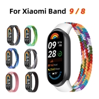 Braided Strap For Xiaomi Mi Band 9 8 Elastic Nylon Watchband Correa Bracelet Replacement Loop For Xiomi Miband 9 8 Accessories