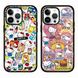 Cartoon Sanrio Hello Kitty Acrylic With MagSafe Phone Case For iPhone 16 15 14 13 12 11 Pro Max Anti-drop Shockproof Back Cover