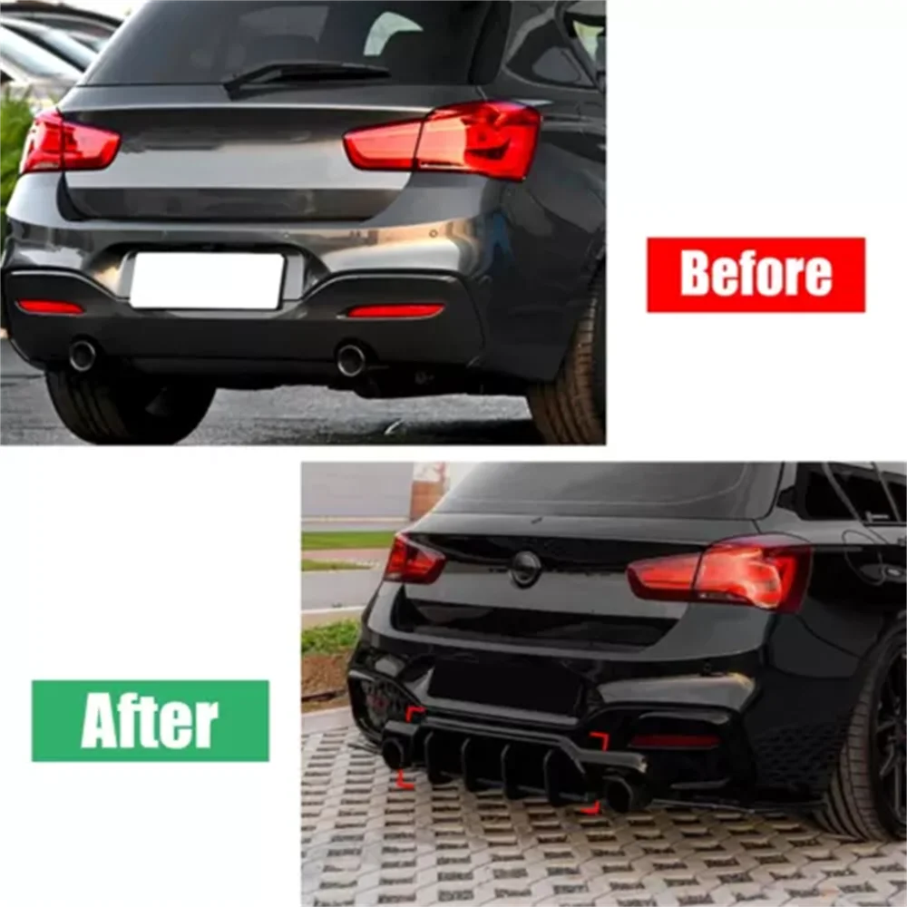 

F20 Diffuser Rear Bumper Lip Kit For BMW 1 Series F21 LCI M135i M140i 2015-2019 Accessories Auto Exterior Parts Modification HOT