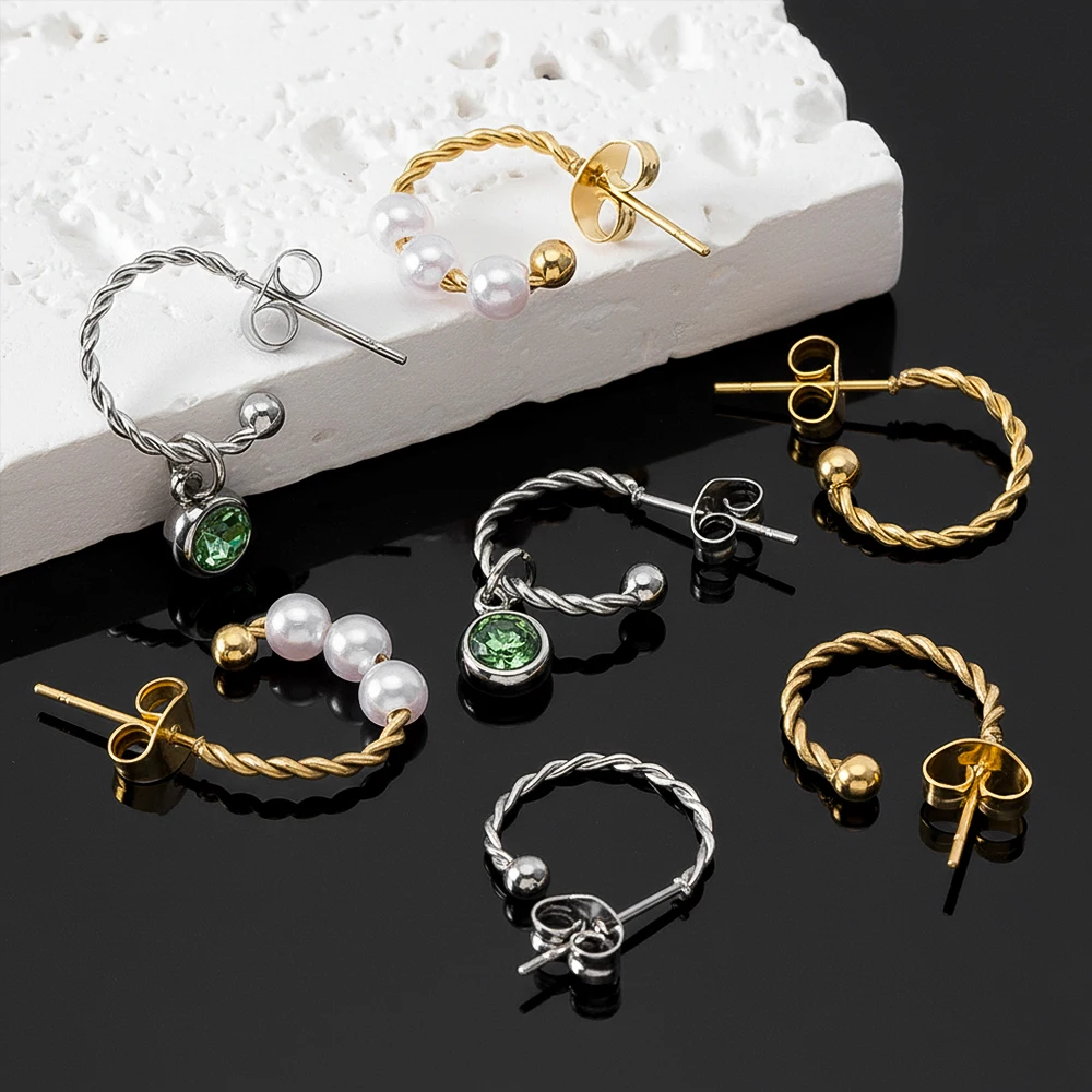 

10 шт./лот, соединители-крючки для серег-полукольца из нержавеющей стали, для изготовления ювелирных изделий своими руками, фурнитура для рукоделия