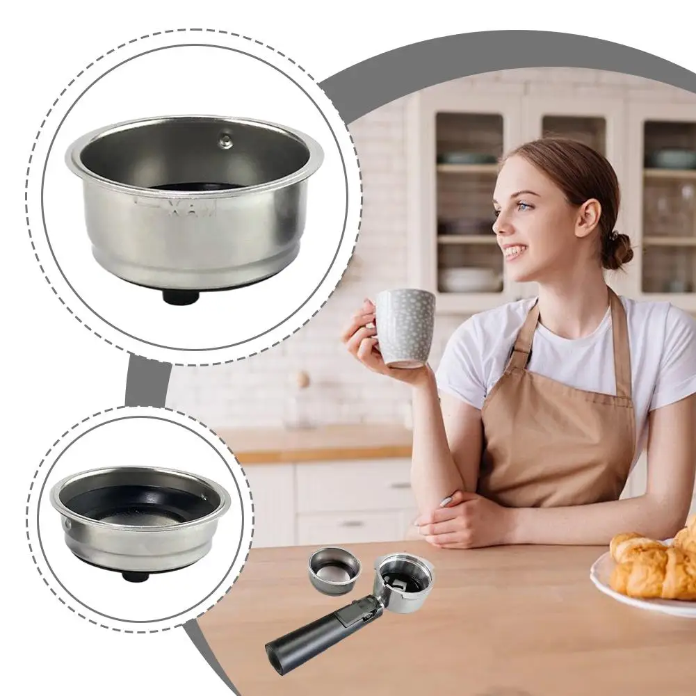 

1/2 cups 51Mm Coffee Filter Baske Detachable Stainless Steel Coffee Filter Basket Strainer Coffee Machine Accessories For Home