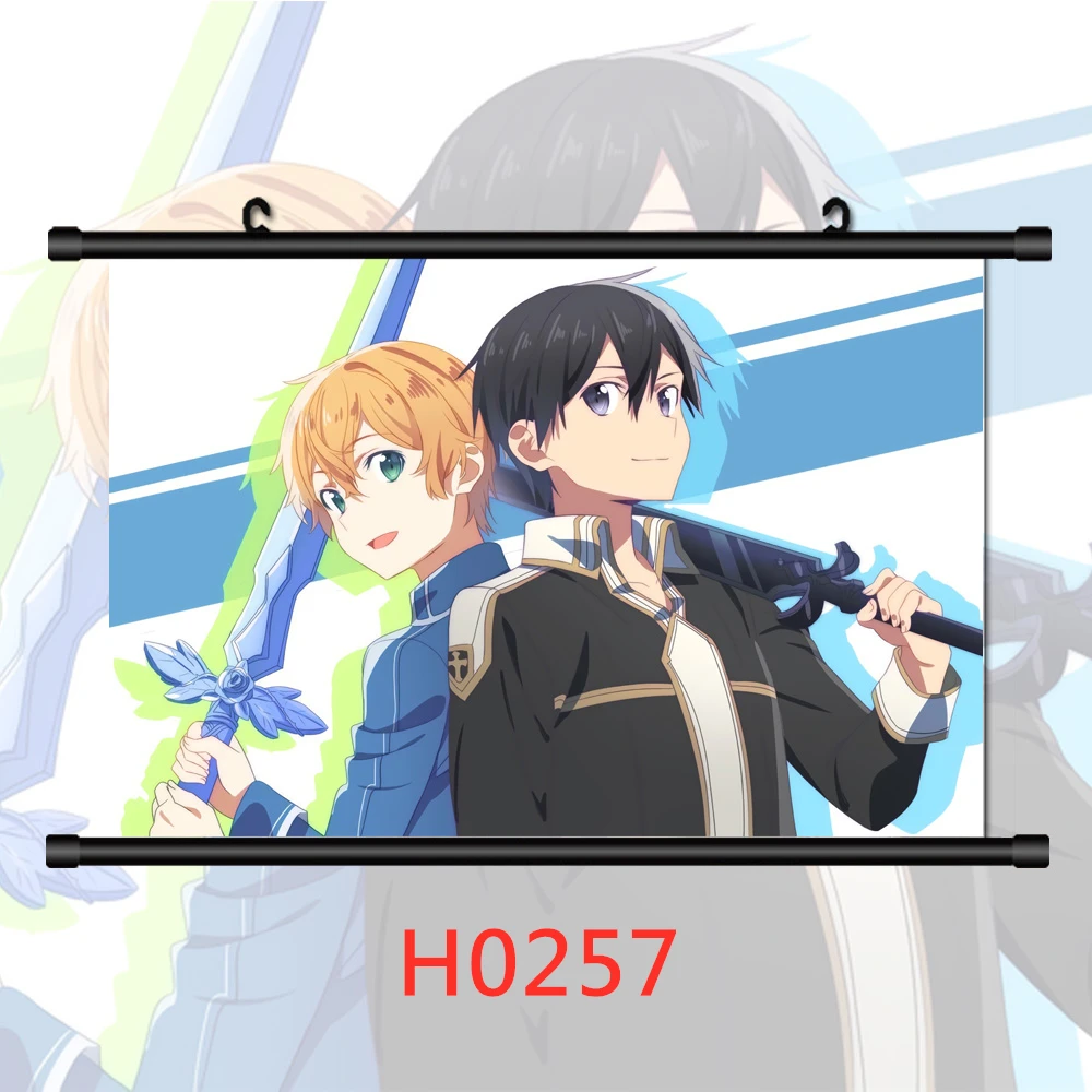 WTQ Sword Art Online Anime Manga HD Print Canvas Painting Retro Poster Anime Posters Wall Decor Wall Art Picture Home Decor