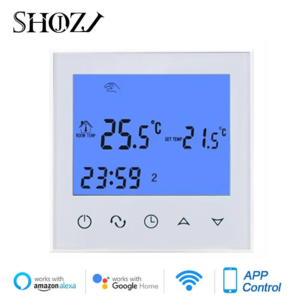 Discount WiFi Professional Touch Screen Thermostat Weekly Programmable Controller for Water Floor Heating Water/Gas Boiler