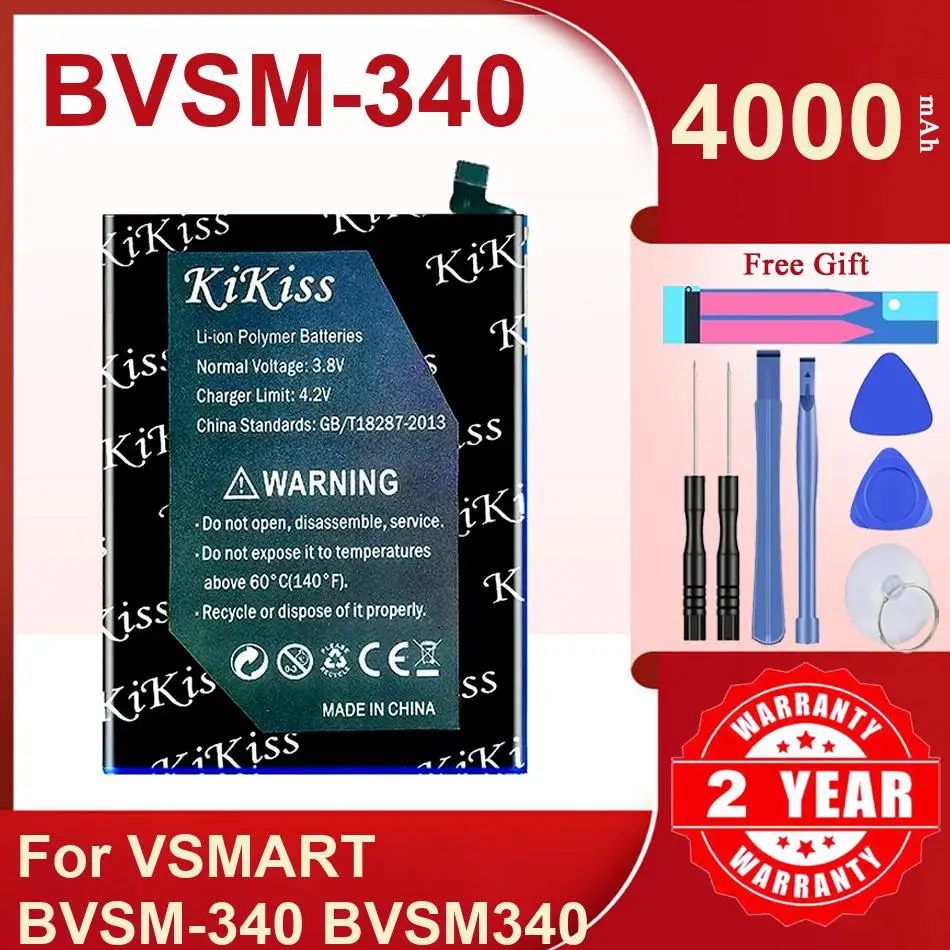 KiKiss Battery For VSMART BVSM-340 BVSM340,BVSM-340,4000mAh