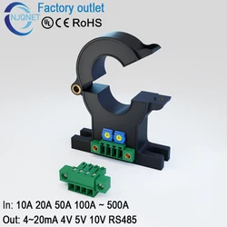 hall current sensor QNDBK1-21 AC 30A 50A 100A 200A 300A 400a 500A / 4~20mA DC current transformer hall effect current transducer