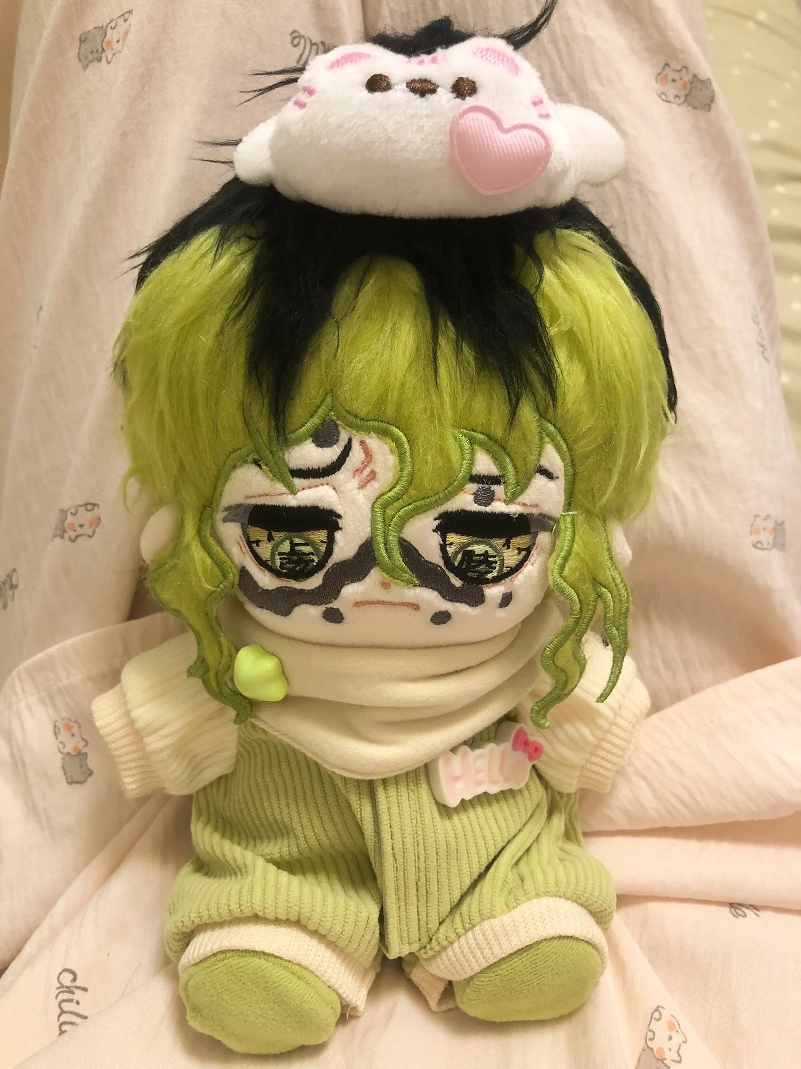 Recheado 20cm anime demon slayer giyuutarou algodão boneca brinquedos cos crianças adultos pelúcia vestir-se plushie brinquedos crianças presentes
